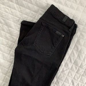 Black skinny 7 for all mankind jeans